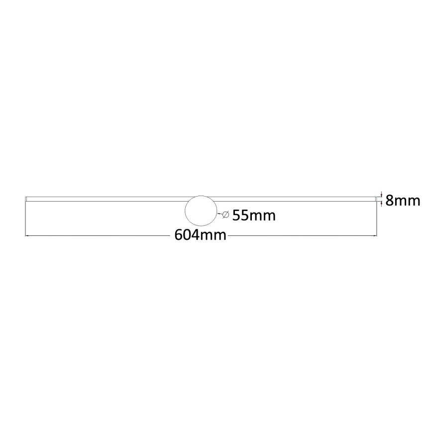 Zuma Line - Kylpyhuoneen LED-peilivalo LED/8W/230V 60 cm IP44 kulta