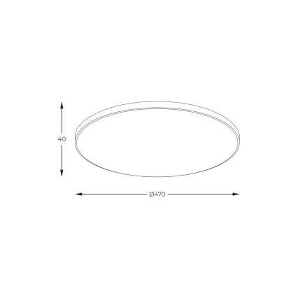 Zuma Line - VERI LED - LED-kattovalaisin 44W/230V, halkaisija 47 cm, kultainen