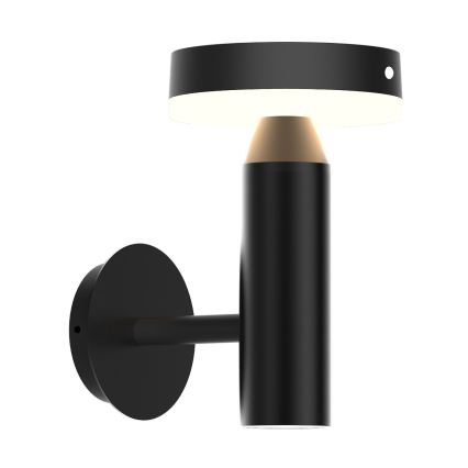 Zuma Line - LED aurinkokäyttöinen seinävalaisin liiketunnistimella ja hämäräkytkimellä LED/4,5W/2000 mAh IP44 musta